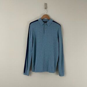 Boden Blue Merino Wool Blend Polo Sweater Men's Size Medium